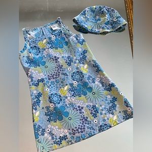 Girls Sz 10/12 
Copper Key 
Summer Dress & Bucket Hat 
A-line Boho Hippie Print